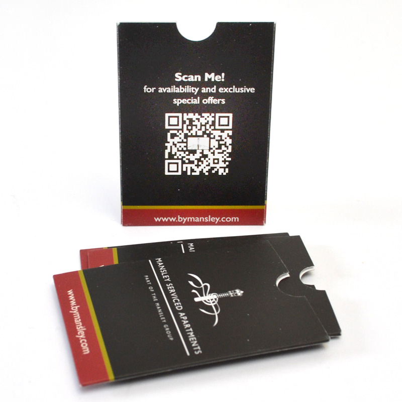 keycard holder with QR code