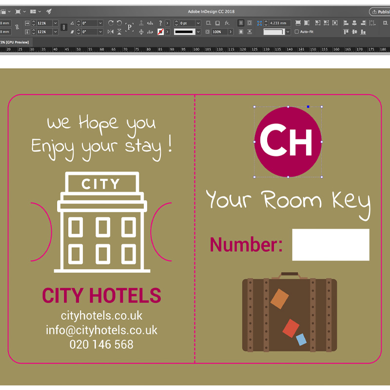 keycard-holder-design-services Keycard holder artwork
