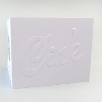 uncoated keycard holder with embossing