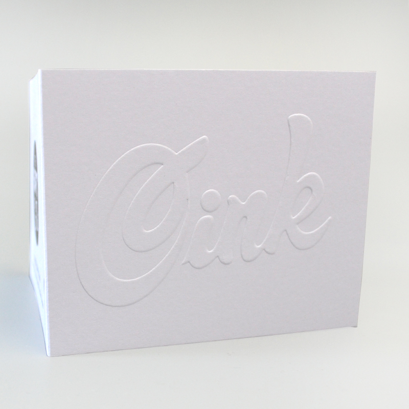 uncoated keycard holder with embossing