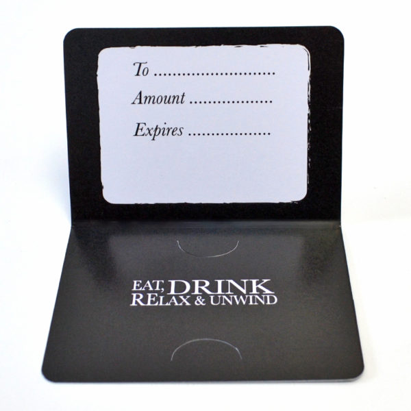 printed gift card holder