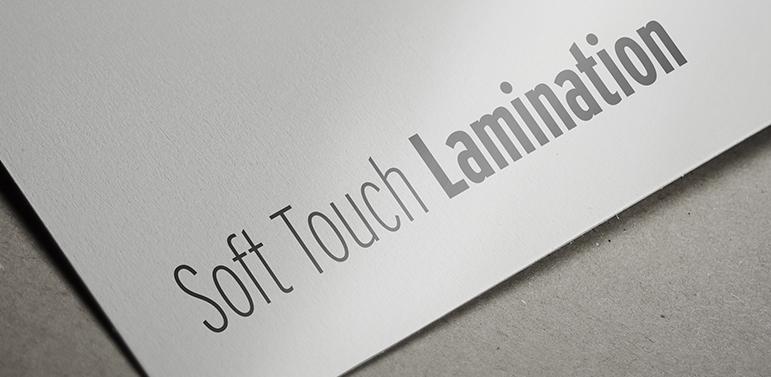 Swing tags soft touch lamination